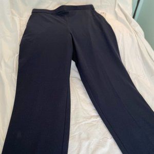 NWT DANA BUCHMAN Women's COMFORT WAIST PULL ON PANTS Navy Blue  Size 14 Short